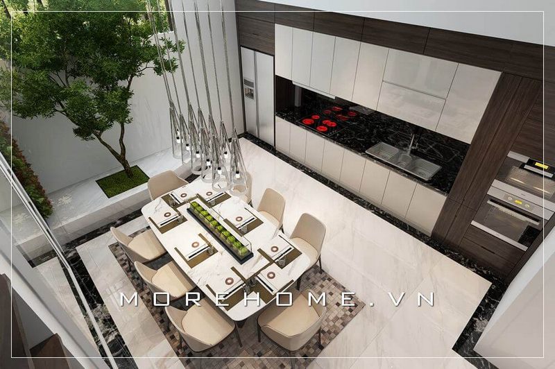 Tổng hợp + 16 mẫu thiết kế phòng ăn liền phòng bếp độc đáo cho Thiết kế căn hộ