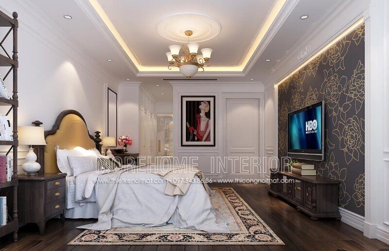 ## 15 mẫu giường ngủ tân cổ điển châu Âu gỗ óc chó cao cấp sang trọng cho Thiết kế nội thất căn hộ